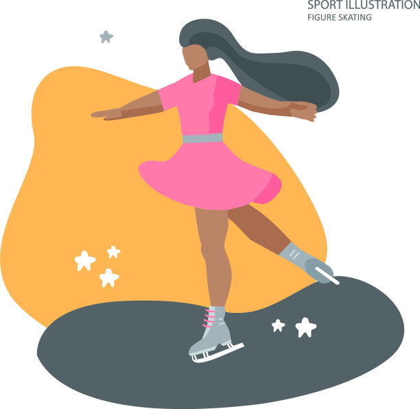 职业女子花样滑冰运动员表演图片下载