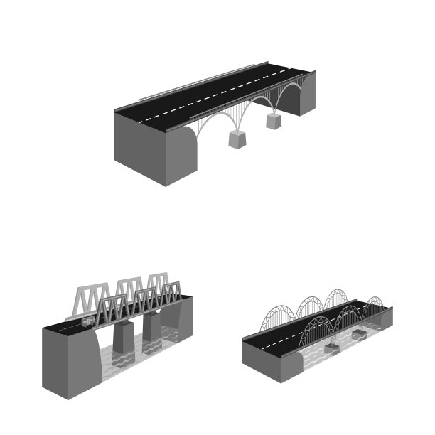 设计连接和跨越标志集图片下载