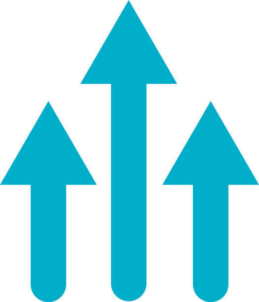 孤立的蓝色箭头图标设计图片下载