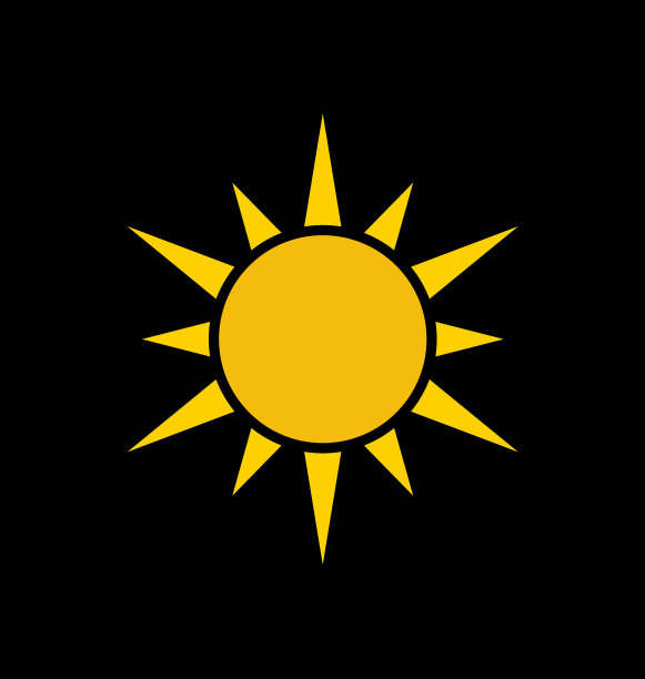 橙色太阳标志为贵公司设计太阳标志图片下载