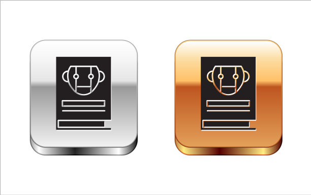 黑色用户手册图标隔离在白色图片下载