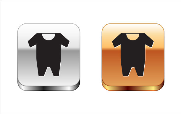 黑色衣服图标孤立在白色图片下载