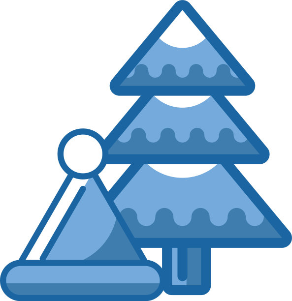 圣诞快乐，松树图标图片下载