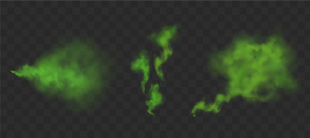 绿色的臭云散发着难闻的气味图片下载