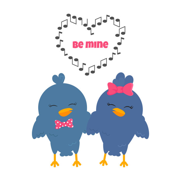 扁平的鸽子一起唱歌图片下载