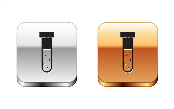 黑色试管和烧瓶化学实验室试验图片下载