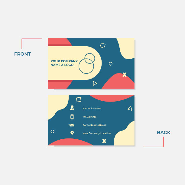 现代几何和创意名片图片下载