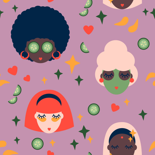 无缝模式与女性水疗图片下载