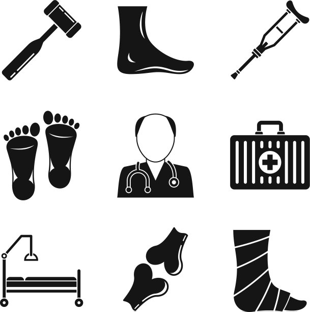 足科医生图标设置简单的风格图片下载