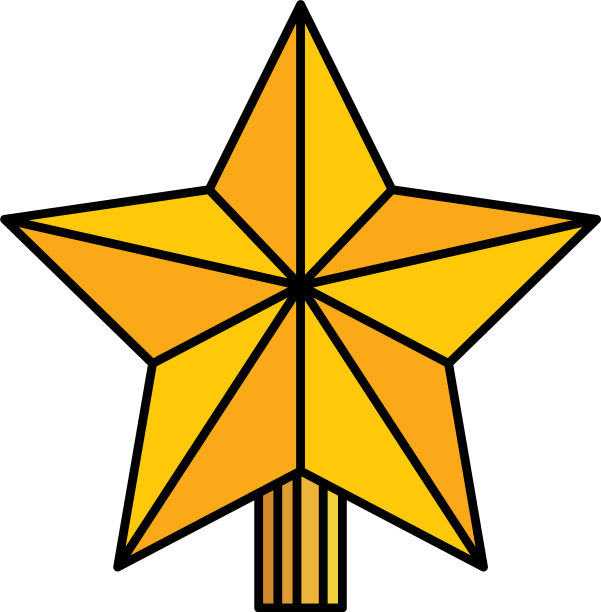 星星装饰圣诞孤立的图标图片下载