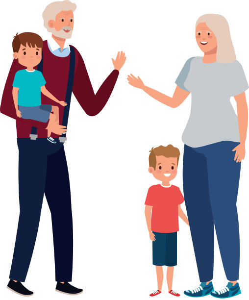 祖父母和孙辈的化身图片下载