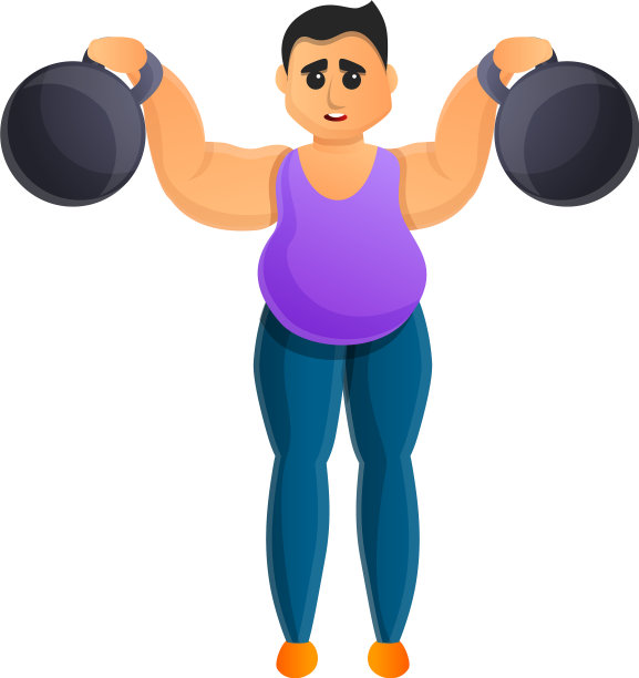 卡通风格的男运动员图标图片下载