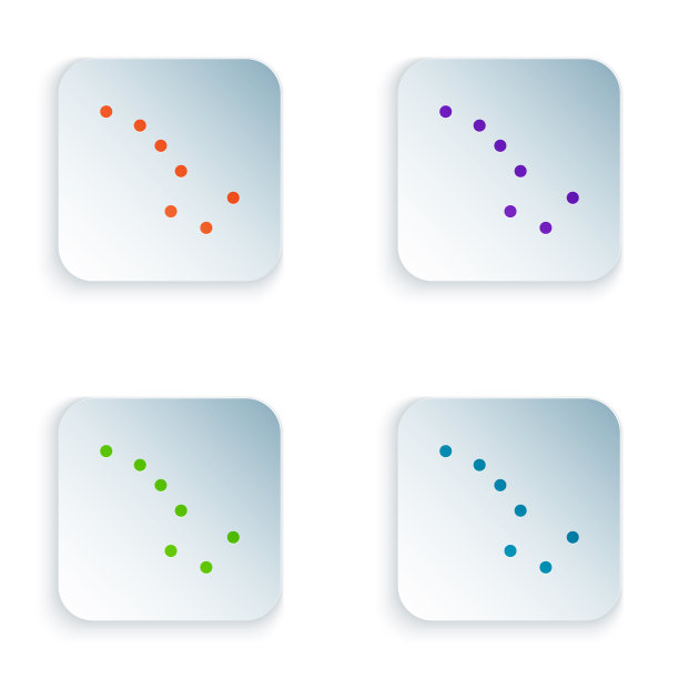 颜色大熊星座图标孤立上图片下载