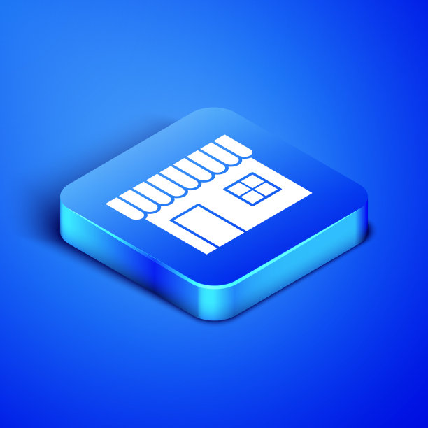 等距购物大楼或市场商店图标图片下载