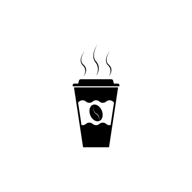 一次性咖啡杯咖啡豆图标图片下载