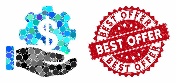 马赛克支付选项服务手划图片下载