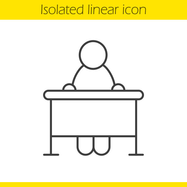 学校学生线性图标图片下载