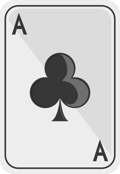 孤立的赌场卡平面设计图片下载