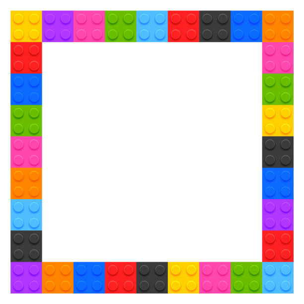 塑料儿童块框架与文本空间图片下载