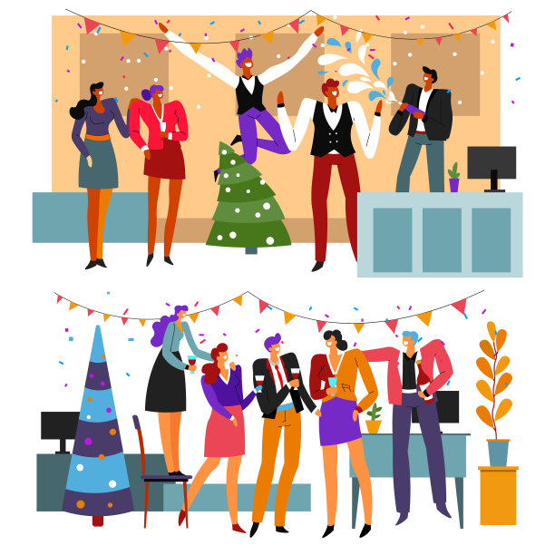 办公室聚会庆祝，商务人士喝酒图片下载