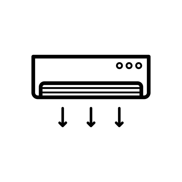 空调图标平面矢量模板设计新潮图片下载