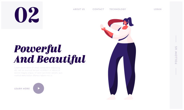 时尚的女性配饰网站登陆页面图片下载