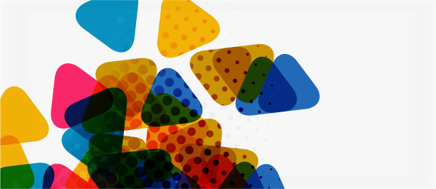 横幅用彩色马赛克几何三角形图片下载