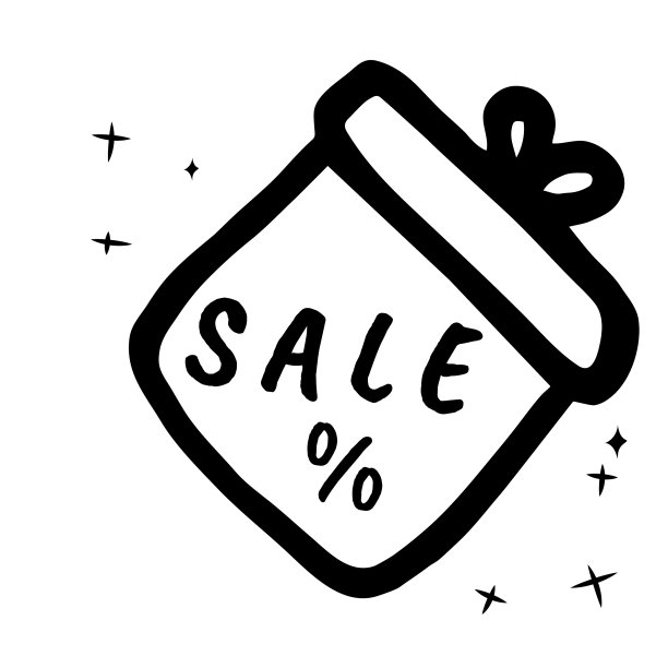 销售价格图标单一标志孤立在白色图片下载