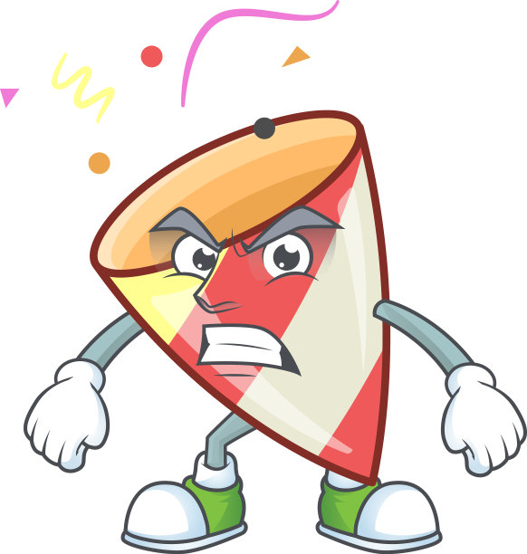 爆炸五彩纸屑卡通人物风格图片下载