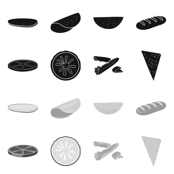 孤立物体烹饪和晚餐标志图片下载