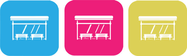 巴士站图标孤立的背景图片下载