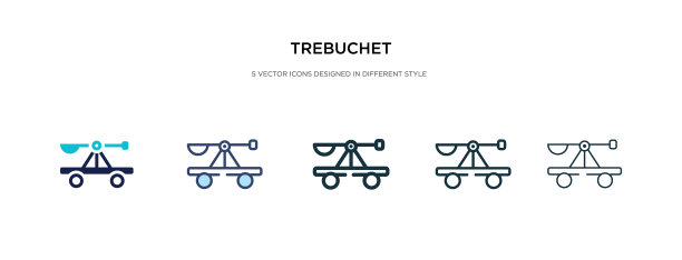 不同样式的两种颜色的投石机图标图片下载