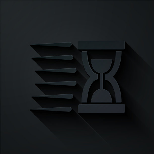 剪纸剪旧沙漏流沙图标图片下载