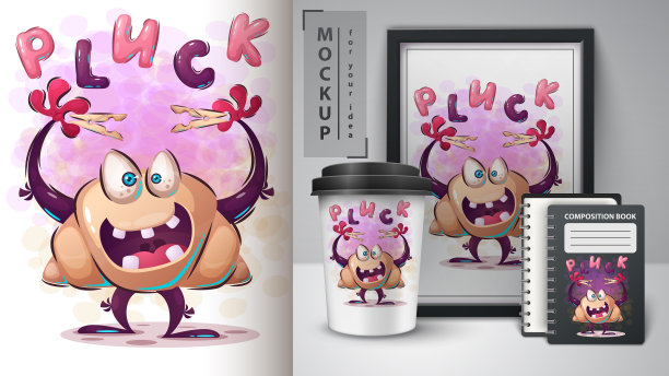 拿起牛角面包的海报和商品图片下载