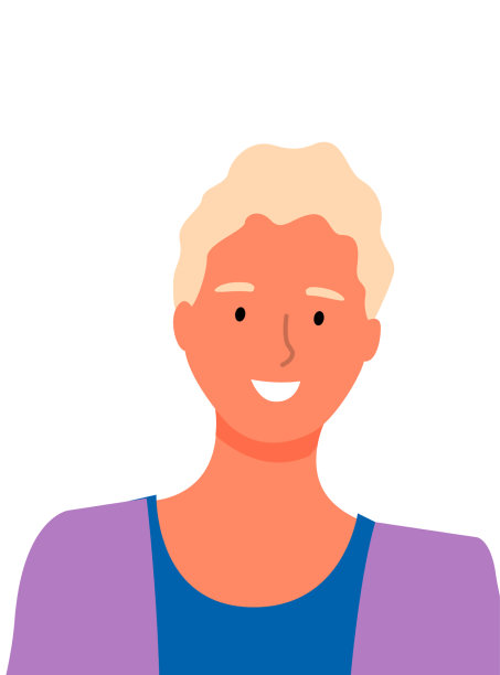 金发女人完美的白色微笑孤立图片下载