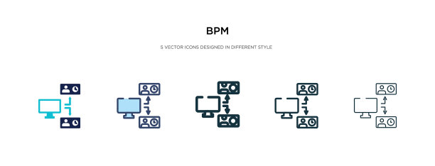 不同风格的双色BPM图标图片下载