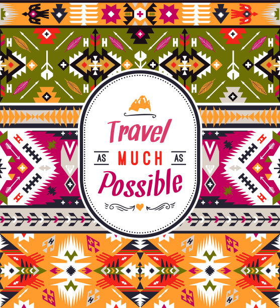 美国印第安人彩色几何无缝图片下载