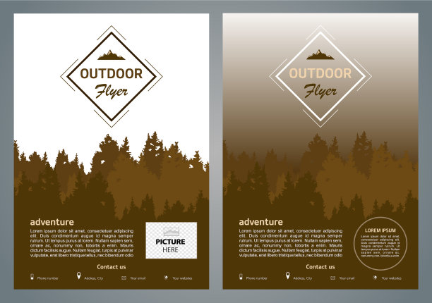 设置两个户外宣传册背景图片下载