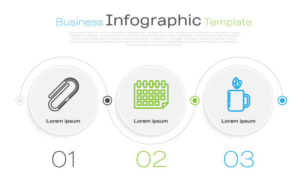 定行回形针日历和杯茶回形针图片下载