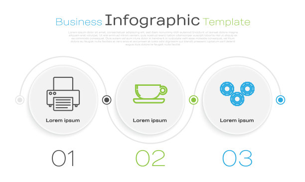 设行打印机咖啡杯平和齿轮图片下载