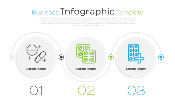设线药丸或片剂丸于水疱内图片下载