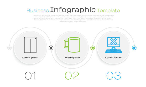 放线信封咖啡杯和电脑图片下载
