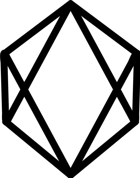 玉石图标孤立的轮廓符号图片下载