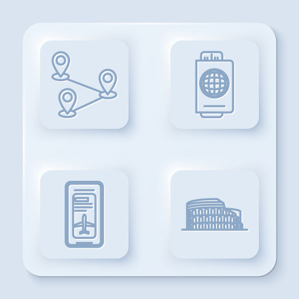 设置线路路线地点护照和车票图片下载