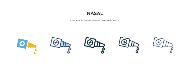 鼻标有两种不同的颜色和风格图片下载