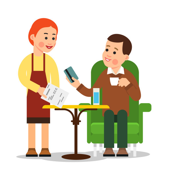 用信用卡支付咖啡杯购物图片下载