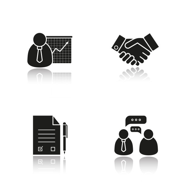 商业投影黑色图标集图片下载