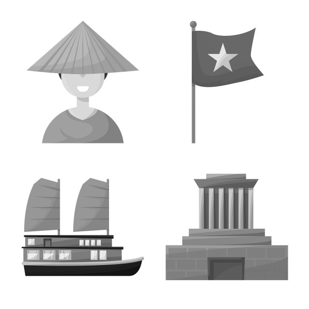 设计越南和传统图标集图片下载