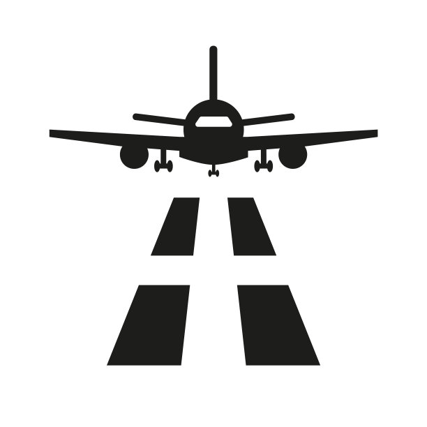 白色背景上的机场图标图片下载