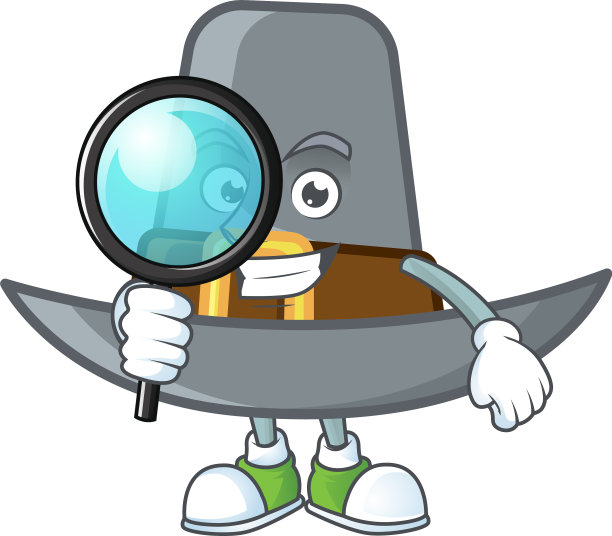 朝圣者的帽子在卡通人物侦探图片下载